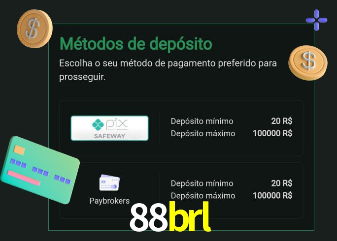 O cassino 88brl oferece uma grande variedade de métodos de pagamento